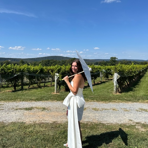 Jenny Yoo Winnie - Strapless Ivory Dress with Bow - Picture 13 of 13